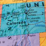 Map of Colorado and surrounding states.