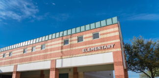 Exterior of an elementary school building.