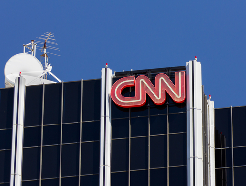 CNN logo on a building.