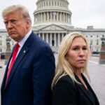 Tax Revolt ERUPTS—Congress Blindsided by Rage… Two political figures standing in front of the Capitol building with flags in the background