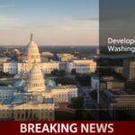 BREAKING: Midnight 911 Call Shatters Virginia… Aerial view of the Capitol building in Washington D.C. with a breaking news banner