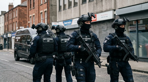 shutterstock_2756074143.jpg Armed anti-terrorism police unit in an urban setting
