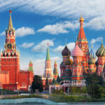 Kremlin and Saint Basils Cathedral in Moscow, Russia.