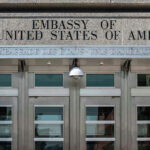 Invasion Hype? Cuba’s Proof Goes Missing Entrance of the U.S. Embassy building.