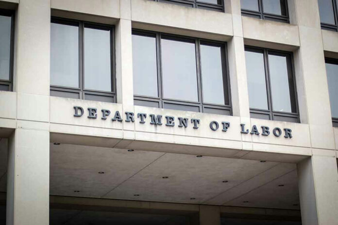 Building facade with DEPARTMENT OF LABOR signage