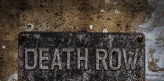 Aged metal sign reading Death Row on a weathered wall