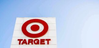 Target store exterior sign with red bullseye logo