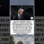 Donald Trump issues Labor Day message, targeting midterm elections and mass deportations.