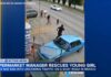 Cameras Catch Impossible Last-Second Rescue Supermarket manager saves child from oncoming traffic in Mexico
