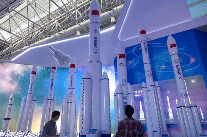 shutterstock_1227516052 Scale models of Chinese Long March rockets at an indoor exhibit