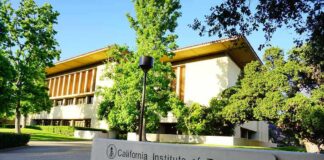 California Institute of Technology campus building with trees