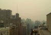 New York Outbreak Leads To Stadium Discovery City skyline shrouded in heavy haze