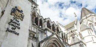 Royal Courts of Justice exterior with Gothic arches