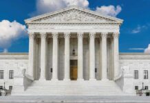 Court Fight Could Rewrite Housing Power United States Supreme Court building with classical columns