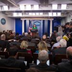 Trump Confirms Diddy Pardon Letter Arrived Press secretary at podium addressing reporters in briefing room